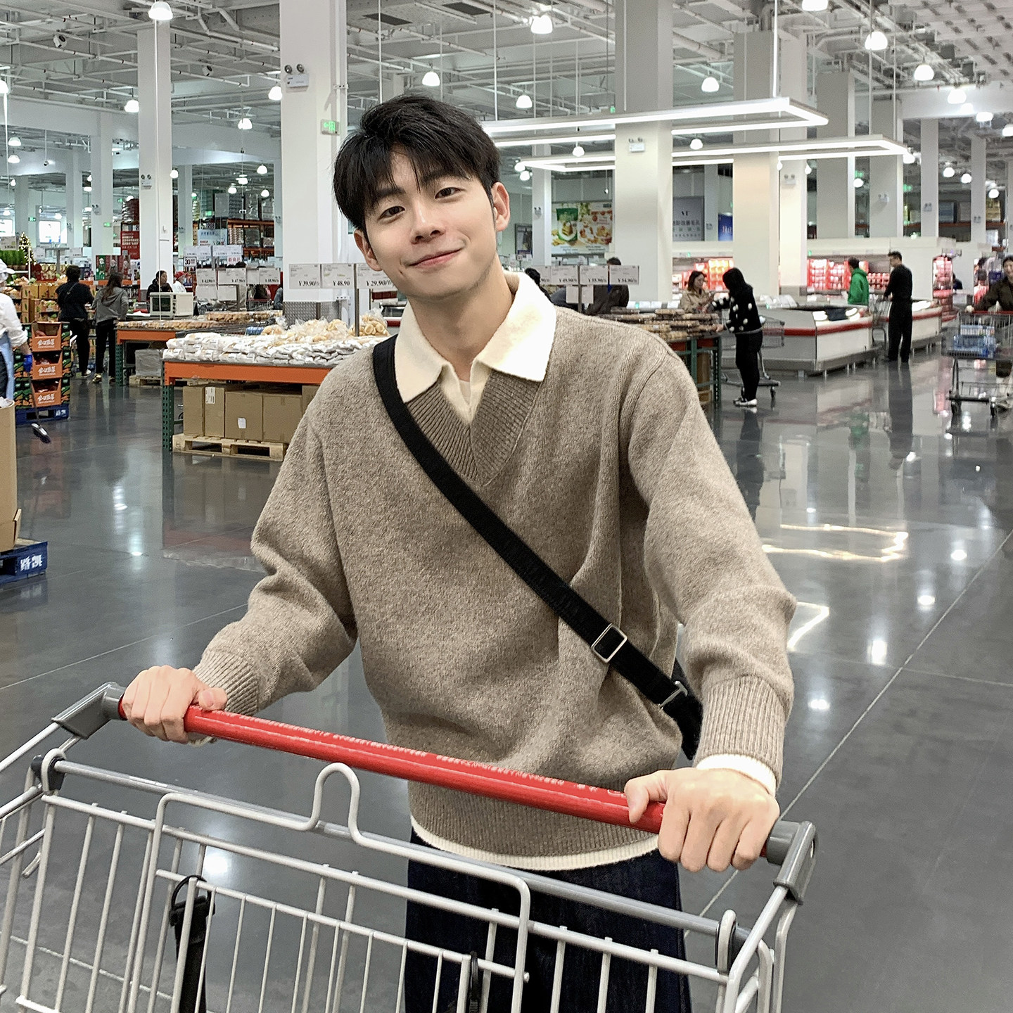 假两件翻领羊毛毛衣男2025新款秋冬季加厚慵懒风男款内搭针织衫,淘宝优惠券,粉丝福利购,淘宝优惠卷