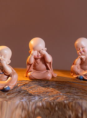 网红同款慧能迷你小和尚桌面摆件