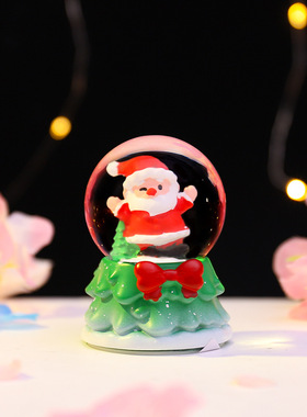 暖冬圣诞水晶球发光夜灯