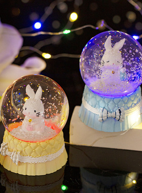 卡通公仔迷你小号水晶球儿童发光