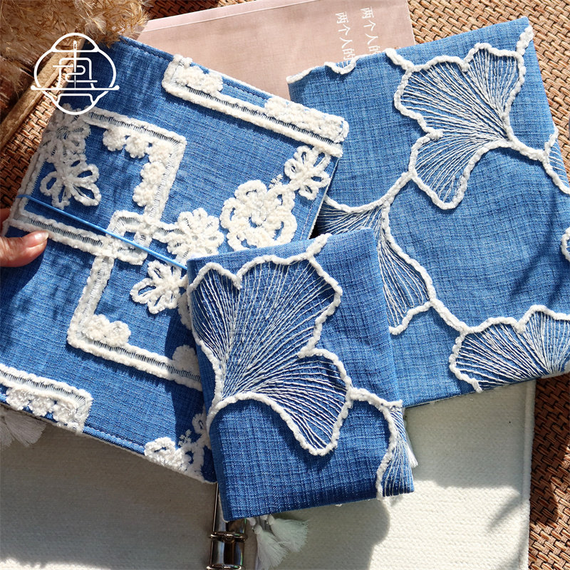 真我 花间银杏 文艺刺绣手账本手帐手工布书衣日记笔记本a5a6,淘宝优惠券,粉丝福利购,淘宝优惠卷