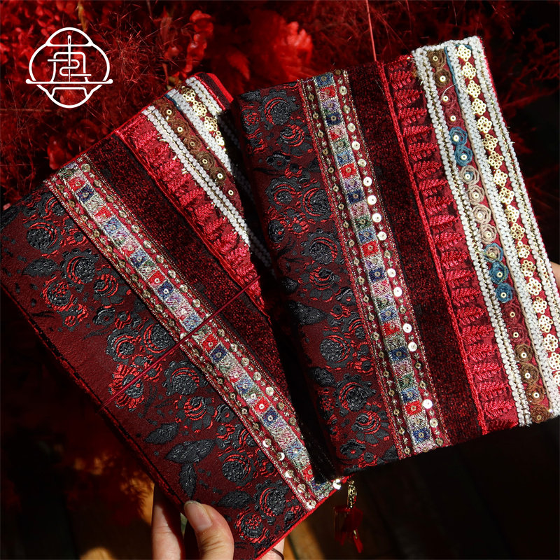 真我 藏花秘语 原创民族重工手账本手帐手工布书衣日记笔记本a5a6,淘宝优惠券,粉丝福利购,淘宝优惠卷