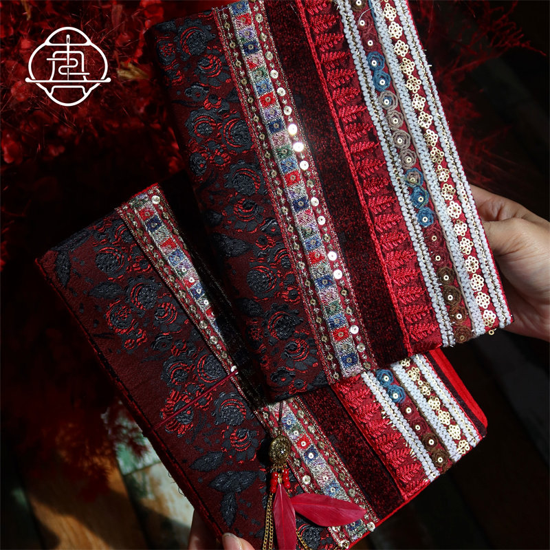 真我 藏花秘语 原创民族重工手账本手帐手工布书衣日记笔记本a5a6,淘宝优惠券,粉丝福利购,淘宝优惠卷