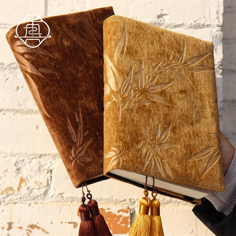 真我 灵光古竹 复古绒国风新中式手账本布书衣A5A6日记送走心礼物 - 图1