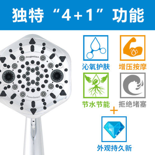 美国oxygenics950瀑布花洒 沁氧增压不结水垢淋浴喷头花洒套装 - 图2