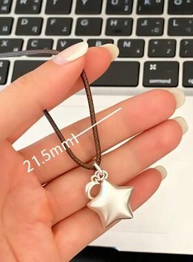 铜合金项链 《折纸星星》百搭简约设计感五角星款个性时尚项链