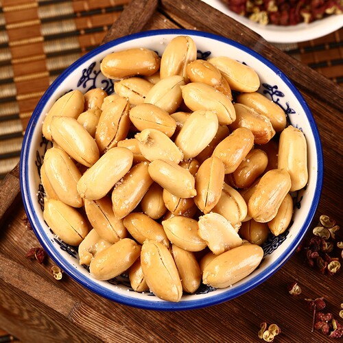傻二哥小酒花生米400g椒盐味油炸休闲小零食下酒菜办公室配粥小菜 - 图1