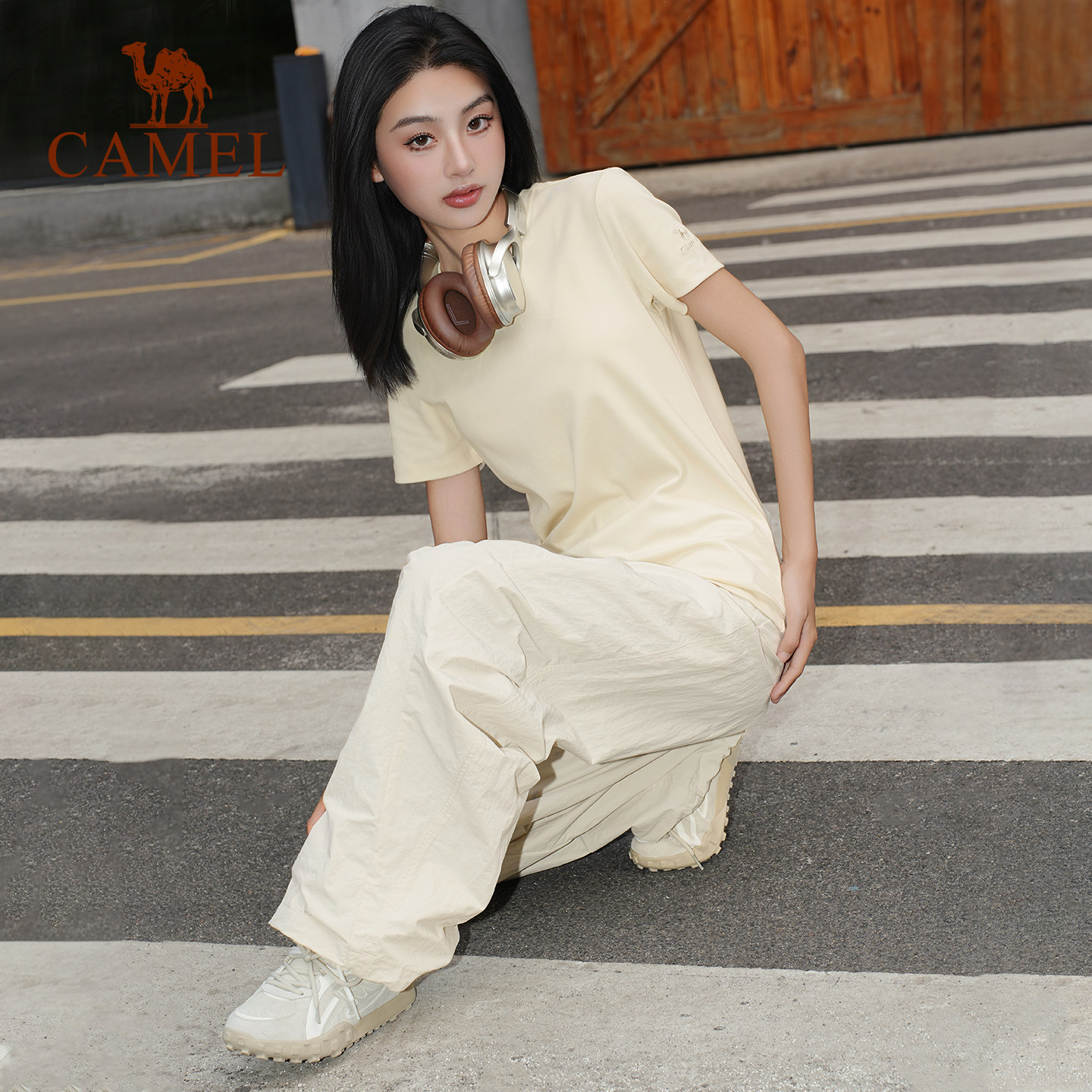 双倍礼金！骆驼女士冰感抗菌运动T恤