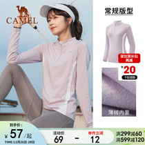 Camel Sports Blouse Women Long Sleeve Speed Dry Collar Fitness Professional Morning Run Yoga Wear slim fit and warm T-shirt