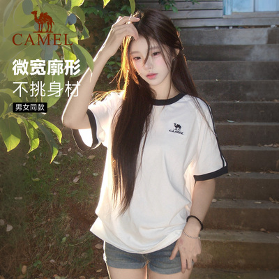 迪丽热巴同款骆驼柔棉T神运动短袖美式复古