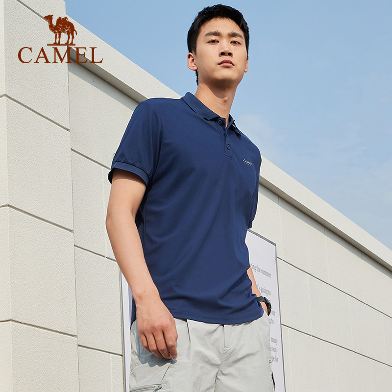 骆驼男春夏新款运动透气短袖polo衫 骆驼牌运动运动POLO衫