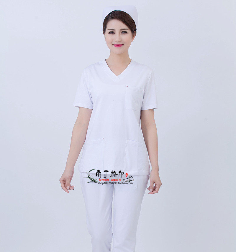 女洗手衣服短袖短款修身新款手术室衣护士服医生生服刷手衣隔离衣_虎窝淘