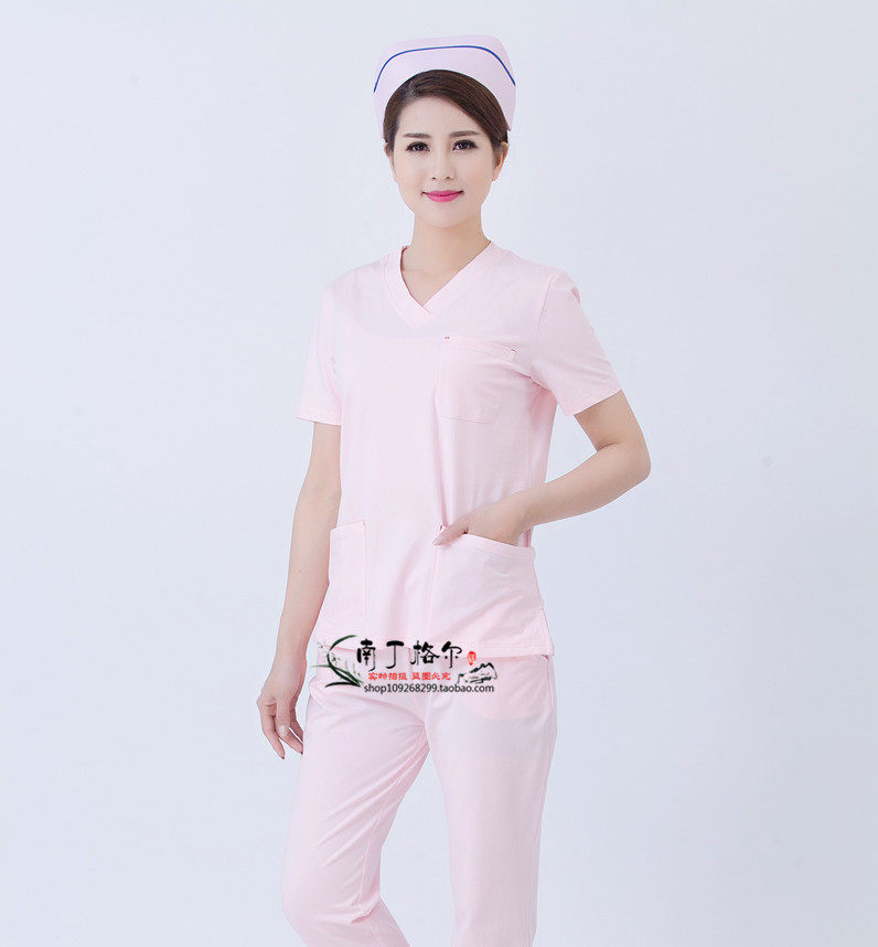 女洗手衣服短袖短款修身新款手术室衣护士服医生生服刷手衣隔离衣_虎窝淘