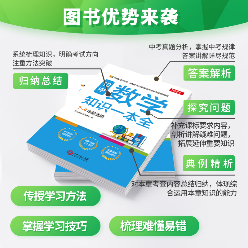 2021初中数学基础知识大全人教版 789年级初一初二初三数学物理语文英语化学复习资料 辅导书中学数学公式大全初中历史知识点汇总 - 图1