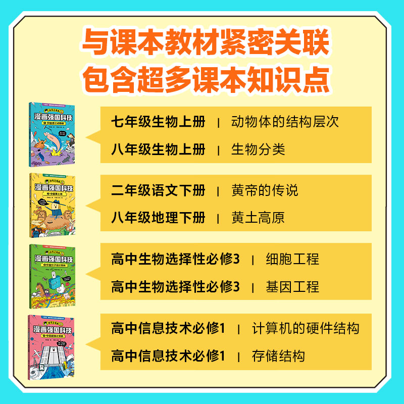 漫画强国科技系列全4册中国黄土地超级计算机分子设计育种分子设计育种儿童趣味物理化学数学科普书籍百科全书育儿孩子中信7-14岁 - 图3