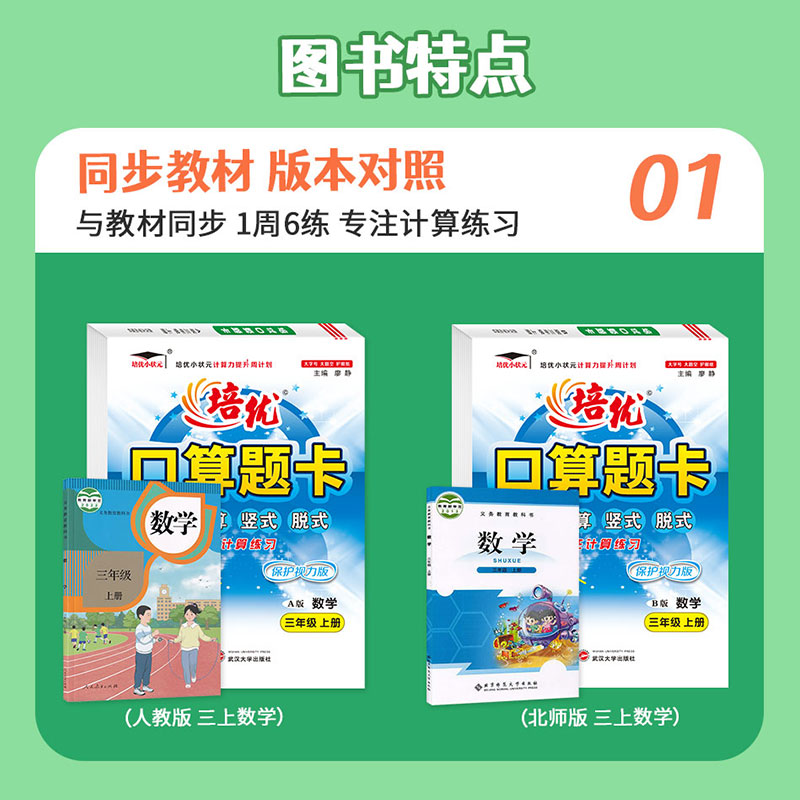 2023新口算题卡一年级二年级三年级四年级五年级六年级上册下册应用题计算人教版北师版口算笔算天天练应用题强化训练培优小状元 - 图1