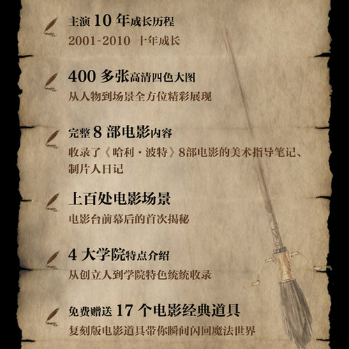 【精装赠复刻版电影道具】哈利·波特电影魔法书第2版与死亡圣器魔法石杖立体咒语全集套周边文具神奇的魁地奇球华纳幕后官方小说 - 图0
