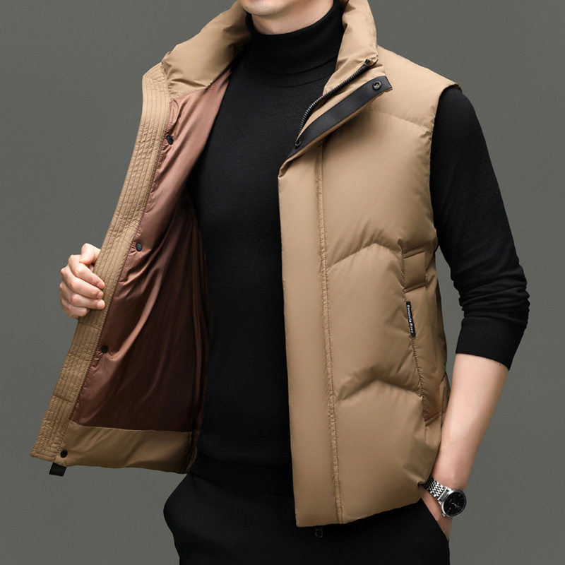 中青年羽绒马甲男加厚2025秋冬新款外穿保暖白鸭绒坎肩羽绒马甲,淘宝优惠券,粉丝福利购,淘宝优惠卷