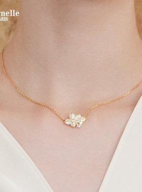 Eternelle法国永恒原创设计四时花项链小众设计感轻奢气质锁骨链