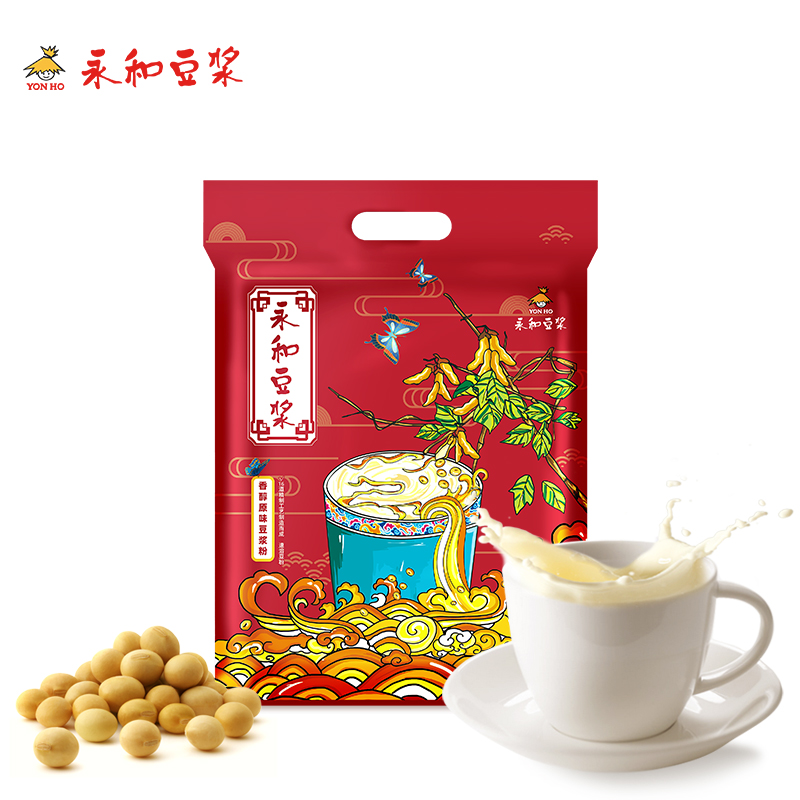 【直播推荐】永和豆浆450g/480g经典香醇原味低甜代餐黄豆豆浆粉-图0