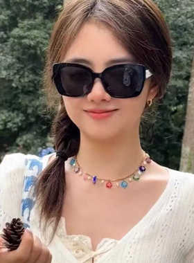 气质复古时尚项链琉璃花珍珠