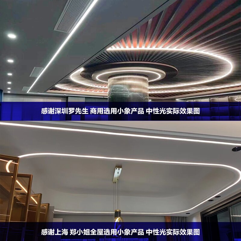 嵌入式硅胶灯带LED霓虹灯24V低压12线形灯条柔性软胶灯槽户外防水 - 图2