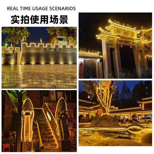 超亮led灯带柔性霓虹圆形线条灯广告招牌软灯管户外防水白光智能 - 图1