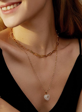 OKK心思原创可叠戴水晶项链