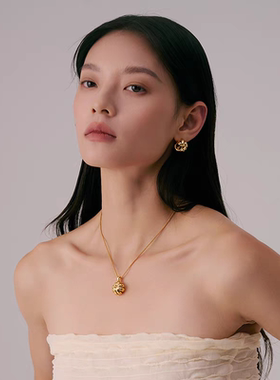 盐岛烟火挂坠项链秋冬新款小众设计高端饰品女款礼物高级感毛衣链