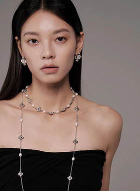 盐岛暗香大花耳钉轻奢小众高级感爆款耳环新款气质金色夸张耳饰女