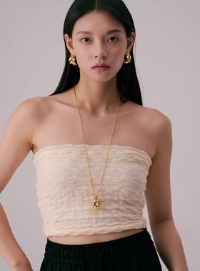 盐岛烟火毛衣链秋冬新款原创小众设计饰品高级感长款礼物百搭项链