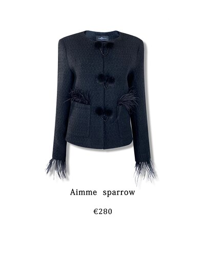 Aimme sparrow小香风外套短裤时尚套装优雅气质 - 图3