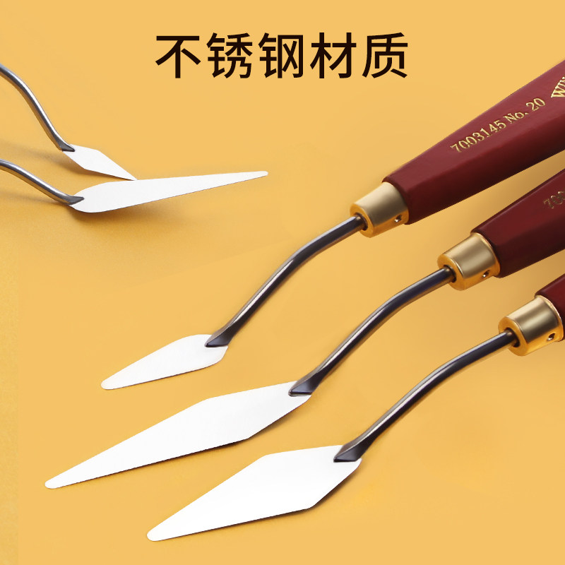温莎牛顿不锈钢调色刀油画棒初学水粉油画颜料铲美术生肌理画刮刀,淘宝优惠券,粉丝福利购,淘宝优惠卷