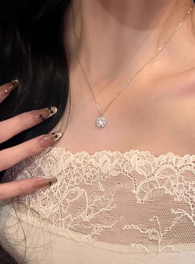 【璀璨雪花项链】纯银锆石新款