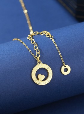 【时光恋人项链】纯银圆环锁骨链