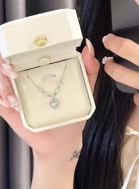 【星光恋人项链】纯银爆闪满钻