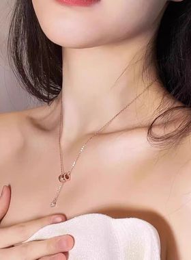 纯银小蛮腰吊坠项链ins轻奢小众