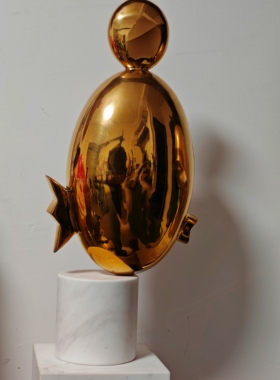 一然美术馆布朗库西极简艺术品铸铜抽象雕塑摆件青铜高级装饰酒店