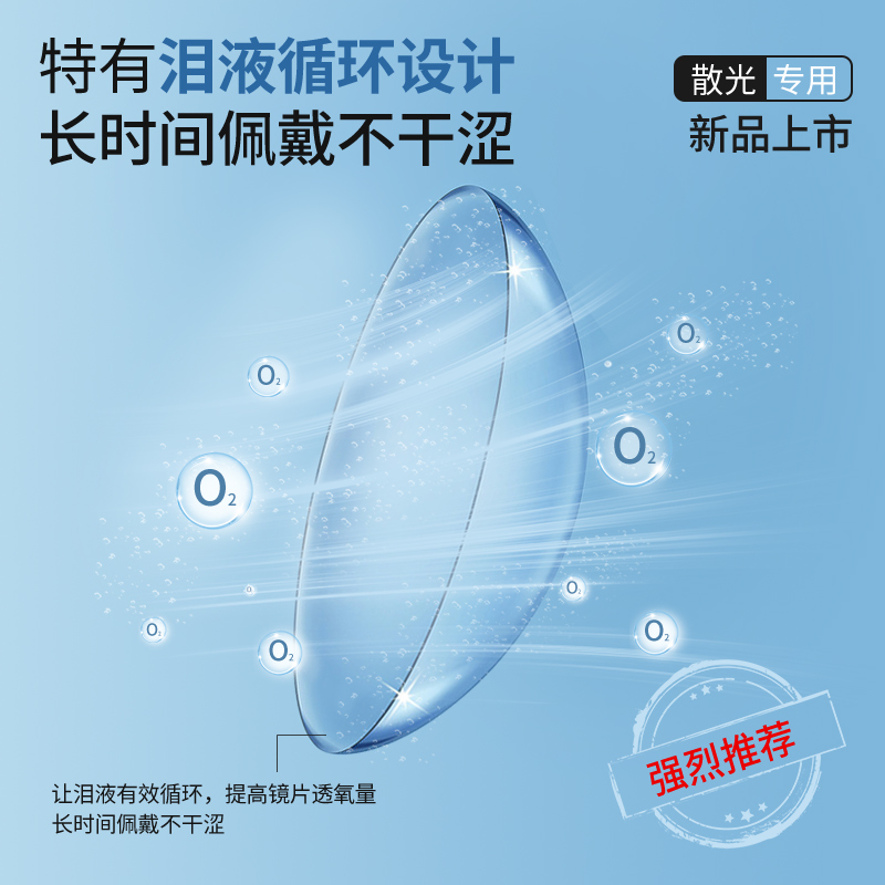 散光隐形定制艾爵半年抛1片定制散光隐形眼镜透明隐形官方旗舰店