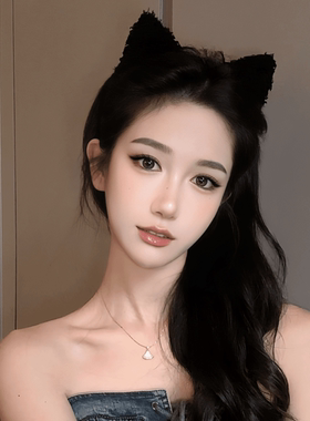 可爱猫咪毛绒发箍2025新款猫耳朵