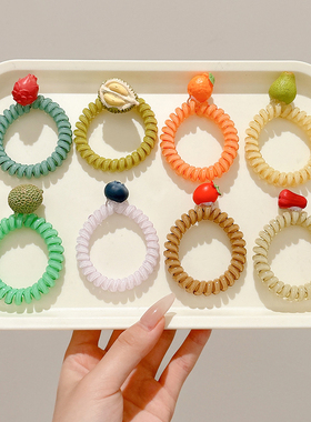 多巴胺电话线发圈高级感头绳不伤