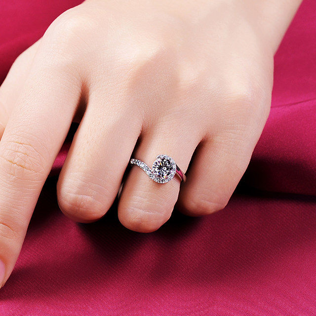 Imported moissanite diamond ring diamond jewelry one carat