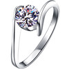 Moissanite diamond carat wedding ring PT0 with certificate