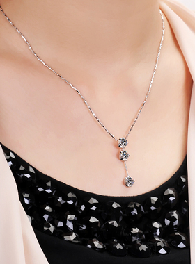 美国莫桑石印记950 高端首饰品女钻石项链 钻石项链 带证书dp0786