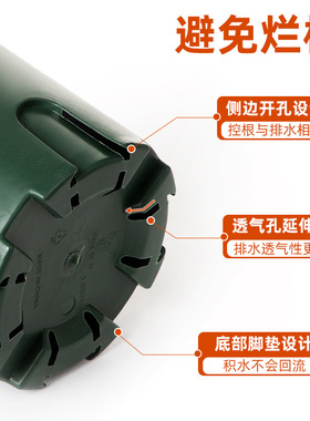 控根加仑盆控根盆栽月季黑色种植育苗塑料二代花盆厂家直销