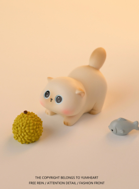 YumHeart！暹罗猫咪盲盒办公室桌面迷你摆件卡通可爱送朋友小礼物