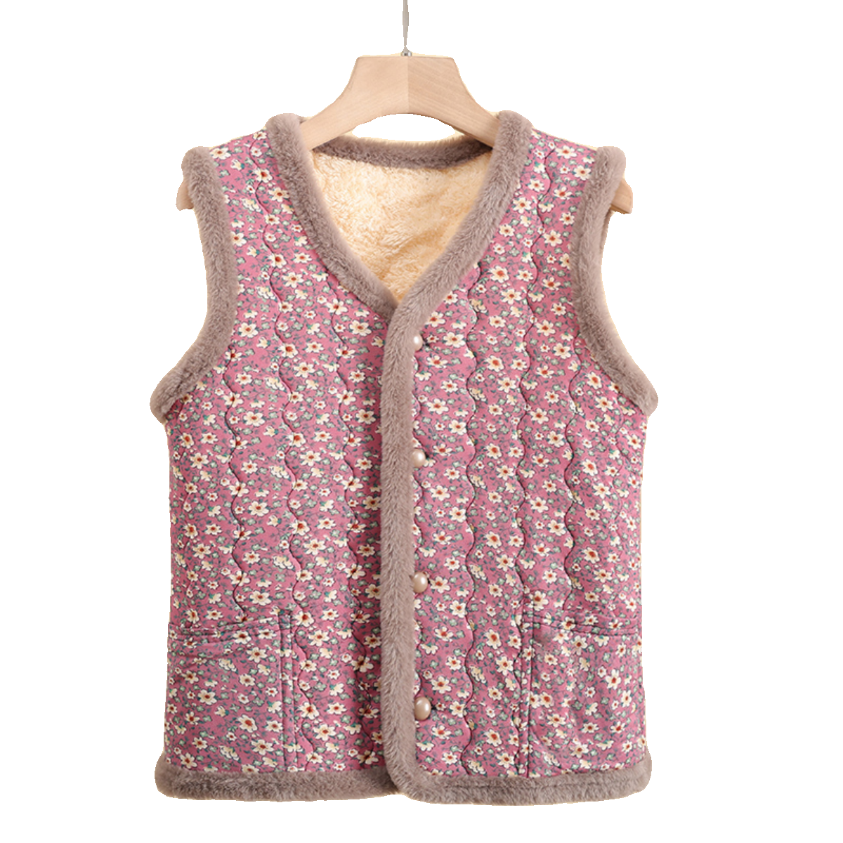 中年女士时尚洋气加绒加厚马甲秋冬棉背心坎肩外套妈妈大码棉马夹,淘宝优惠券,粉丝福利购,淘宝优惠卷