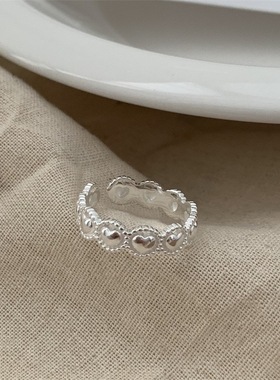 925纯银戒指【51-100】时尚ins可调节套戒尾戒小众简约百搭设计感