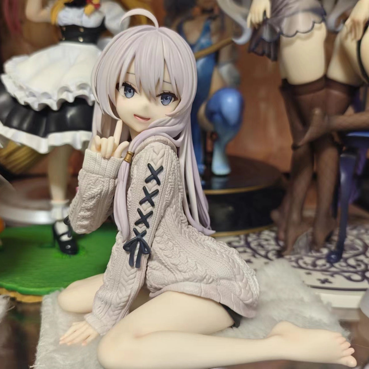 Irena figure sitting sweater dress ornament