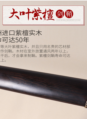 中国龙剑手工锻打花纹钢重剑